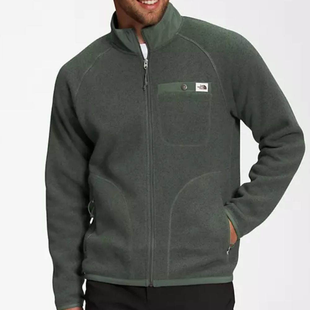 North Face Men's Gordon Lyons Heather Gray Front Full-Zip Jacket Size S NWT